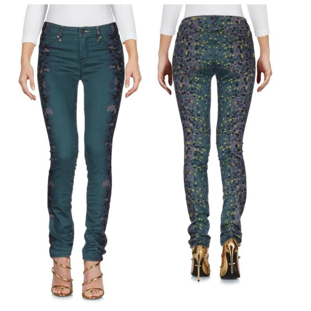 NWT Marc By Marc Jacobs Reversible Skinny Printed Jeans Garden Party 25
